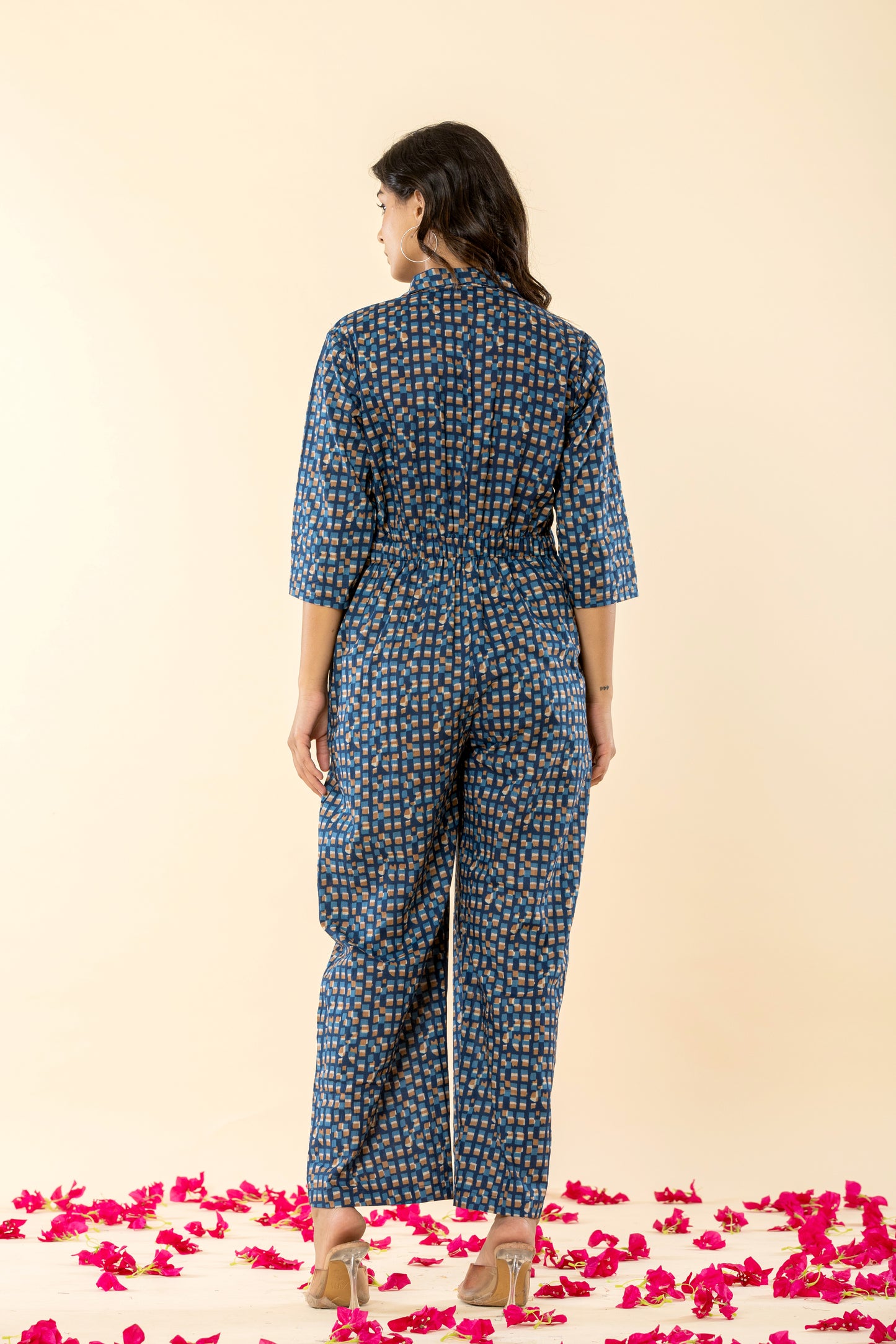 Vibrant Modern square print jumpsuit