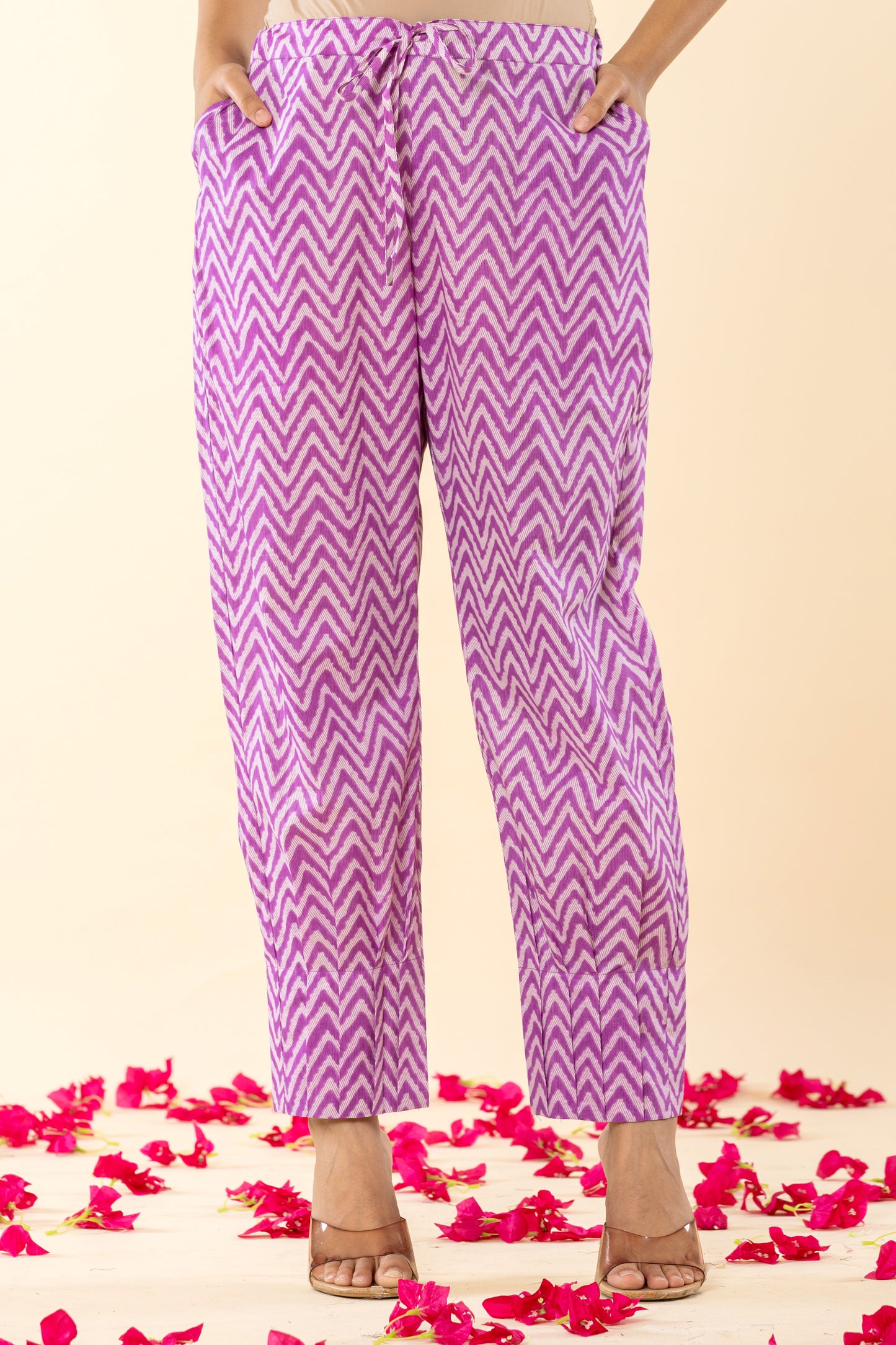 Purple palm oasis cotton co-ord set
