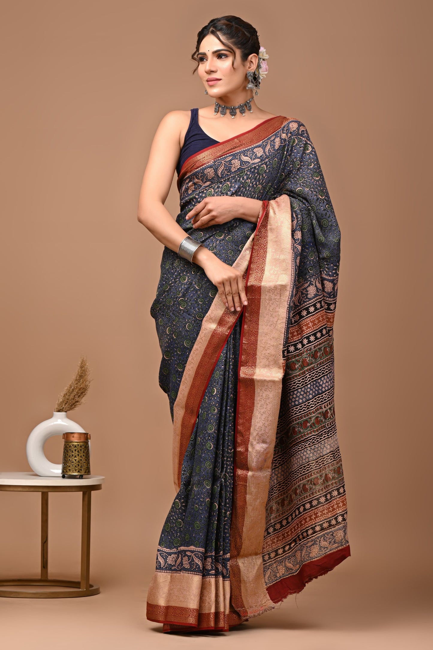 NOOR IN DUSKY BLUE SAREE