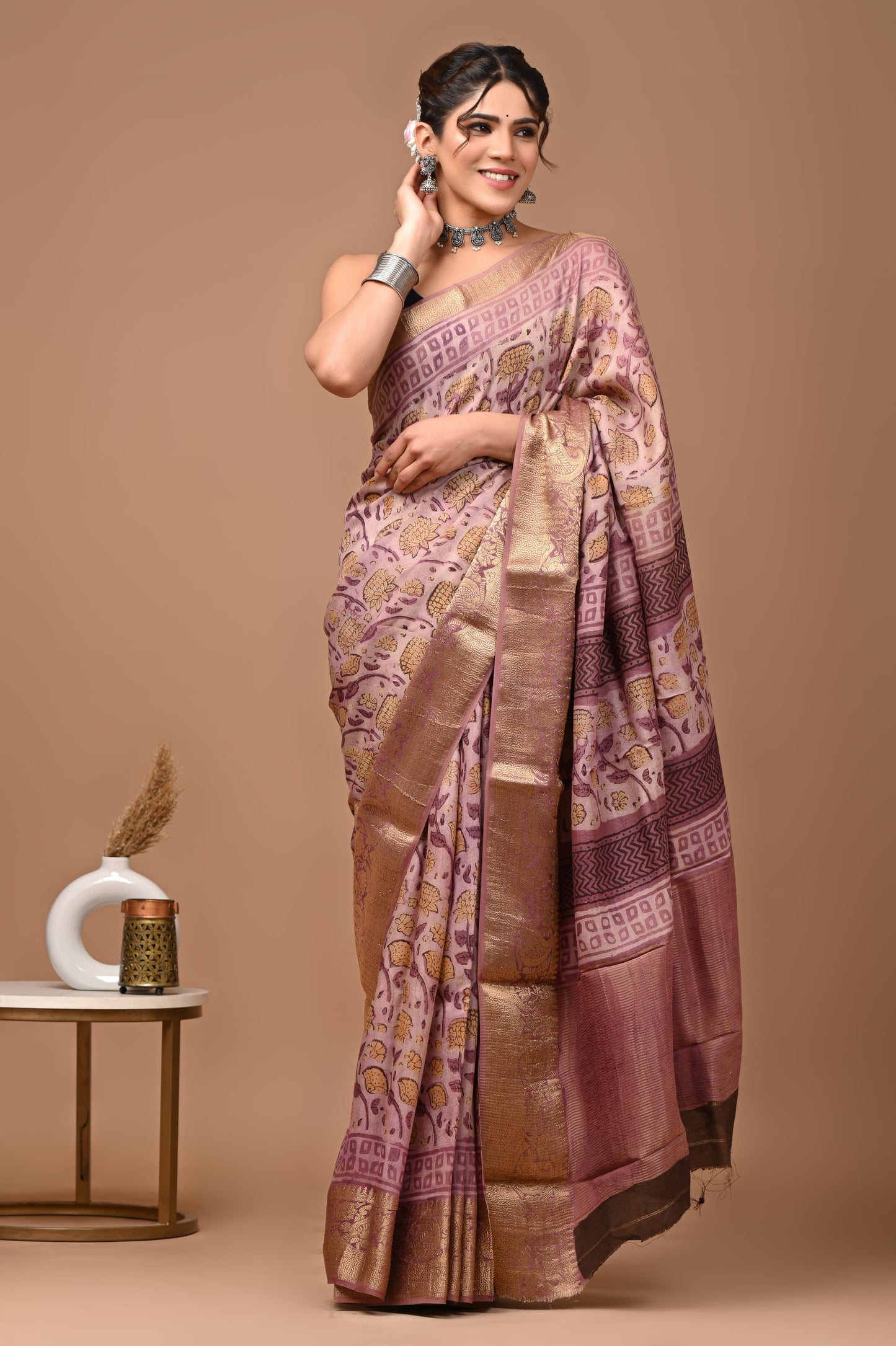 ERAYA DUSKY POP PINK SAREE