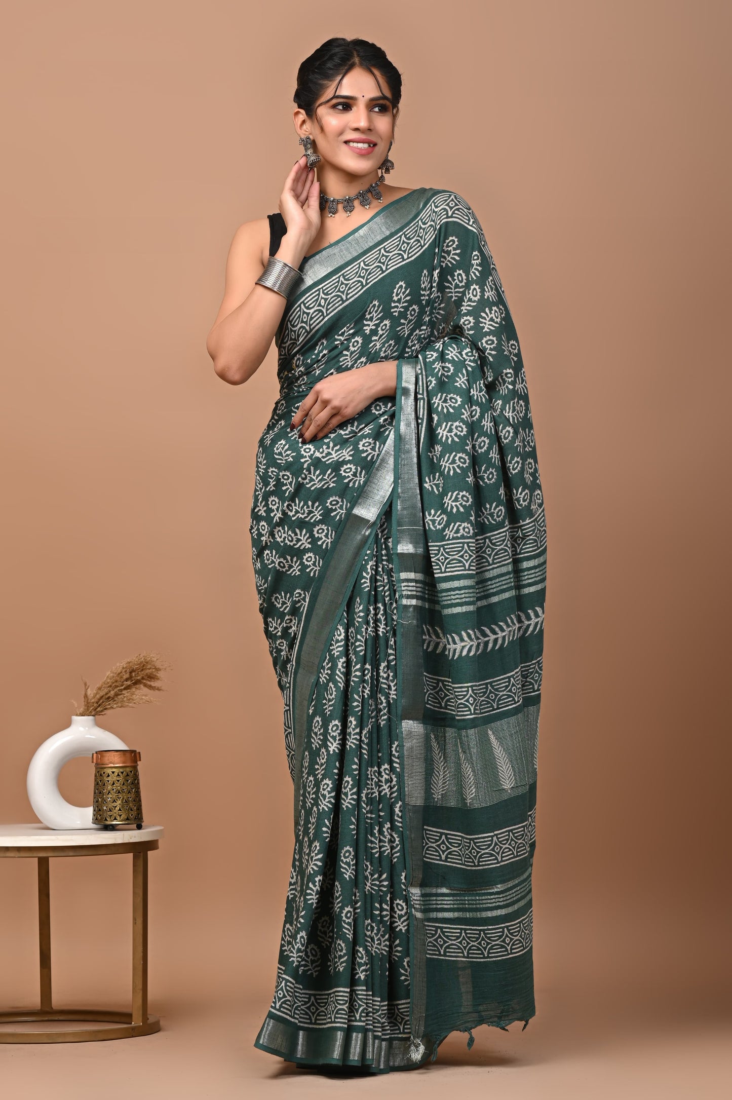 FOREST GREEN SAREE