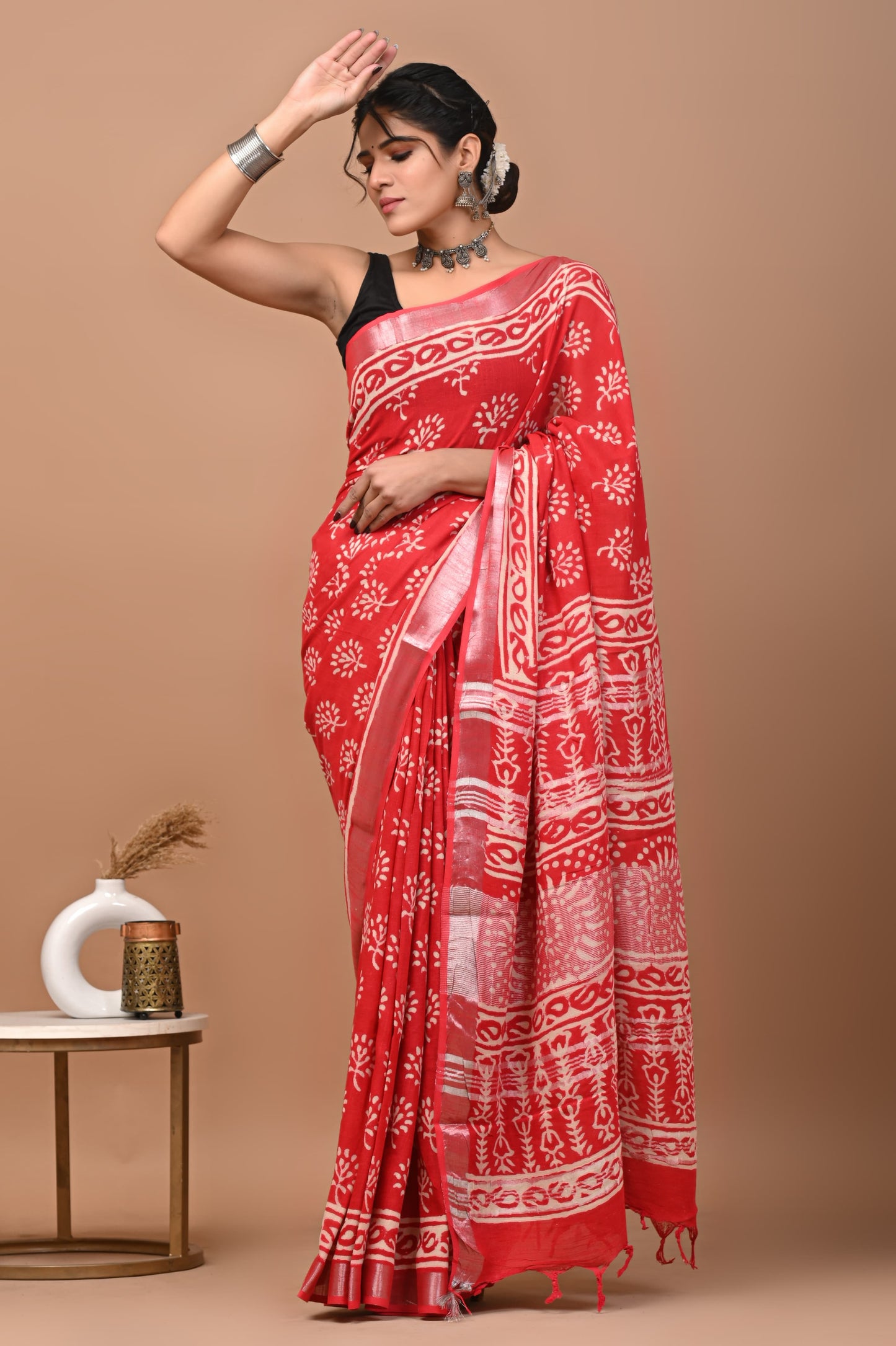 ORIOLES ORANGE SAREE