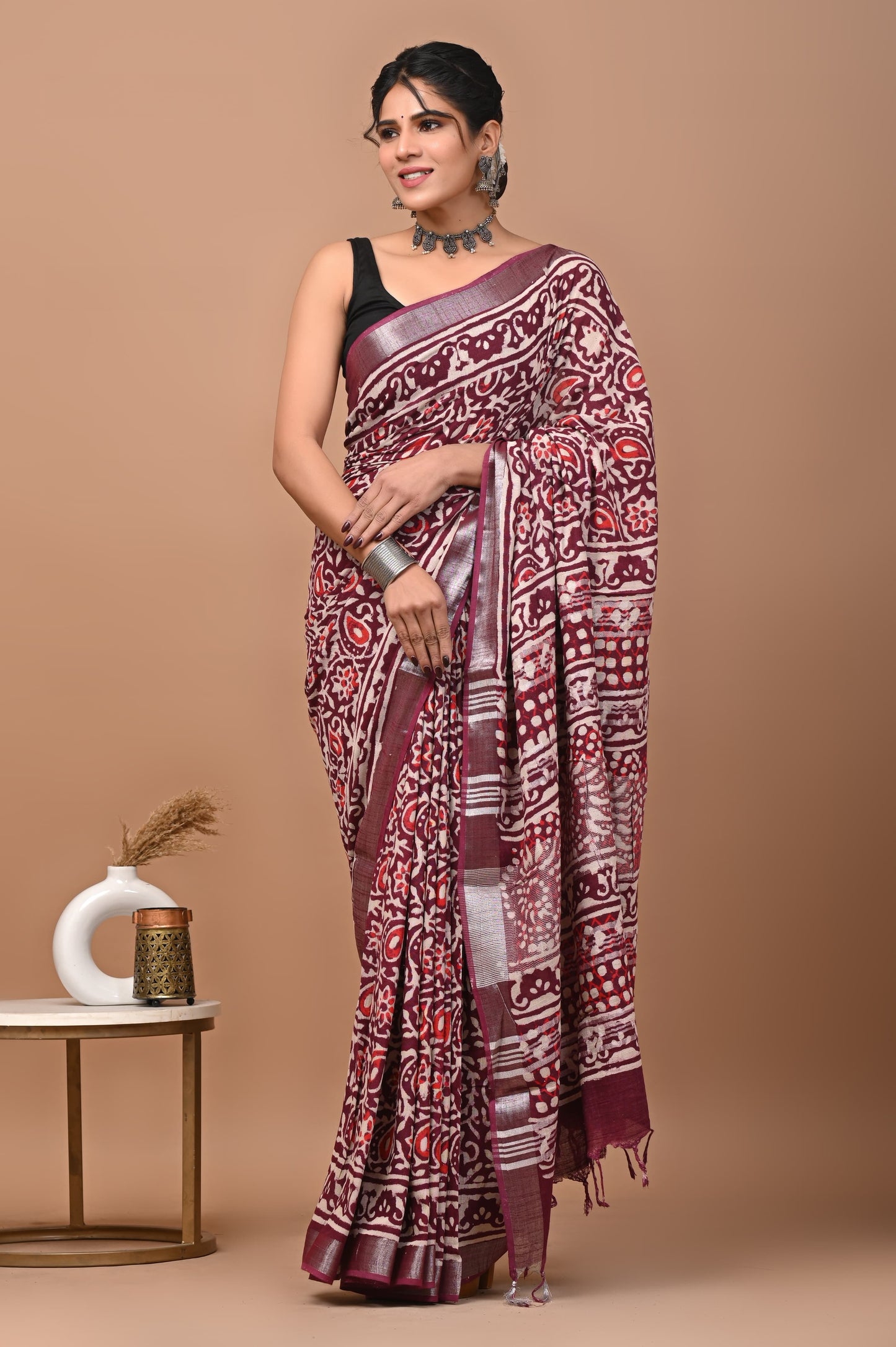 MAROON OAK SAREE