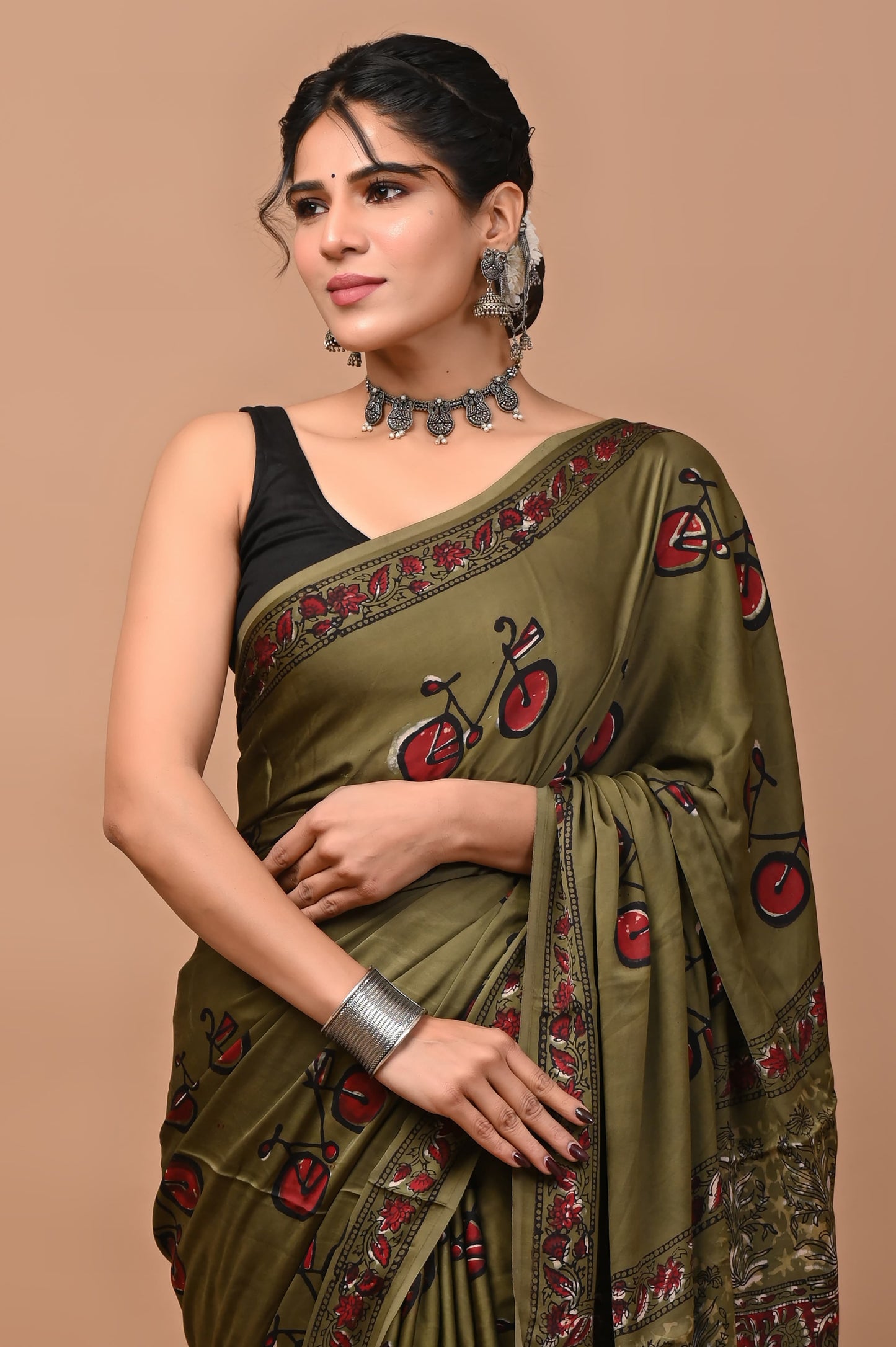 FORMAL GARDEN GREEN SAREE