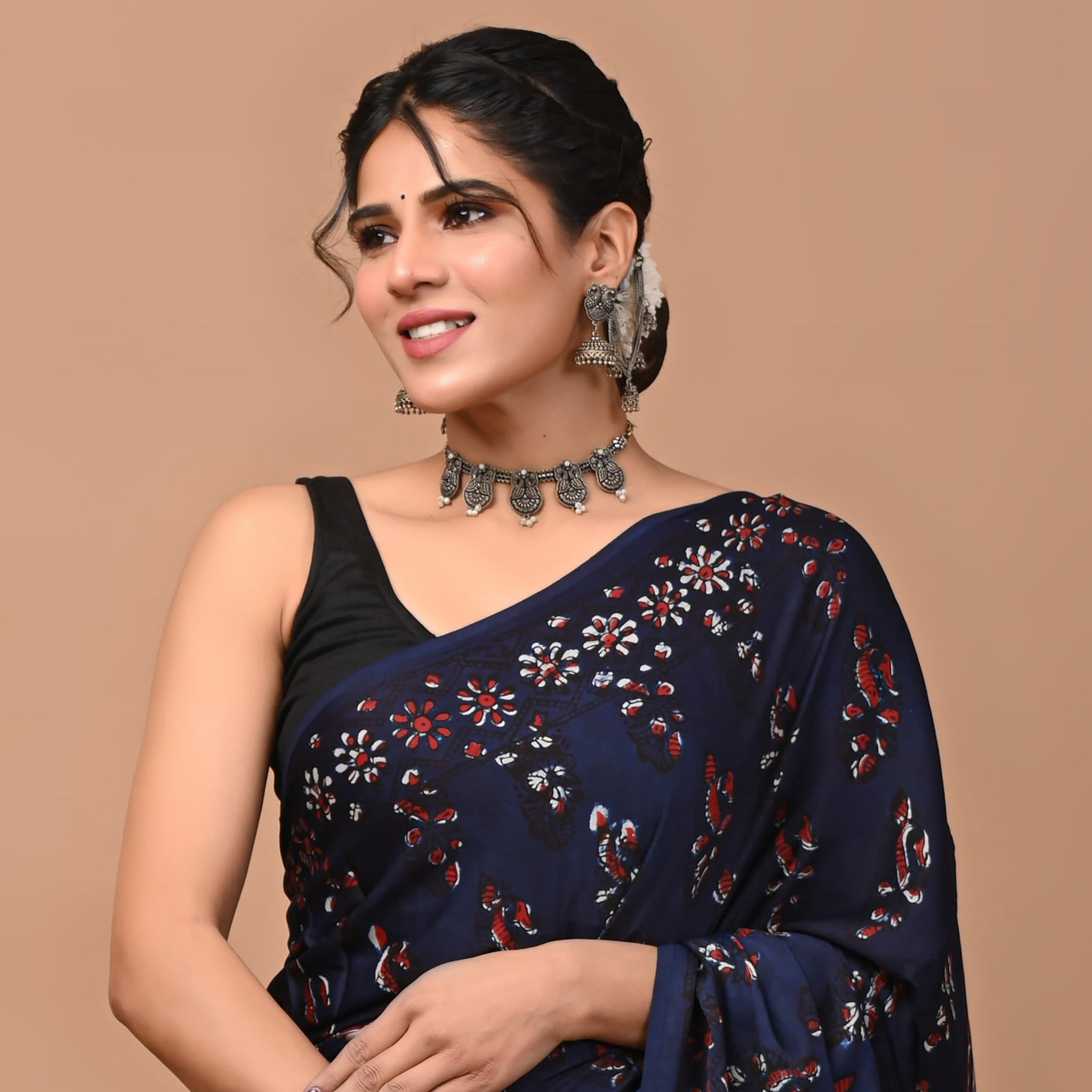 PEAGANT BLUE SAREE