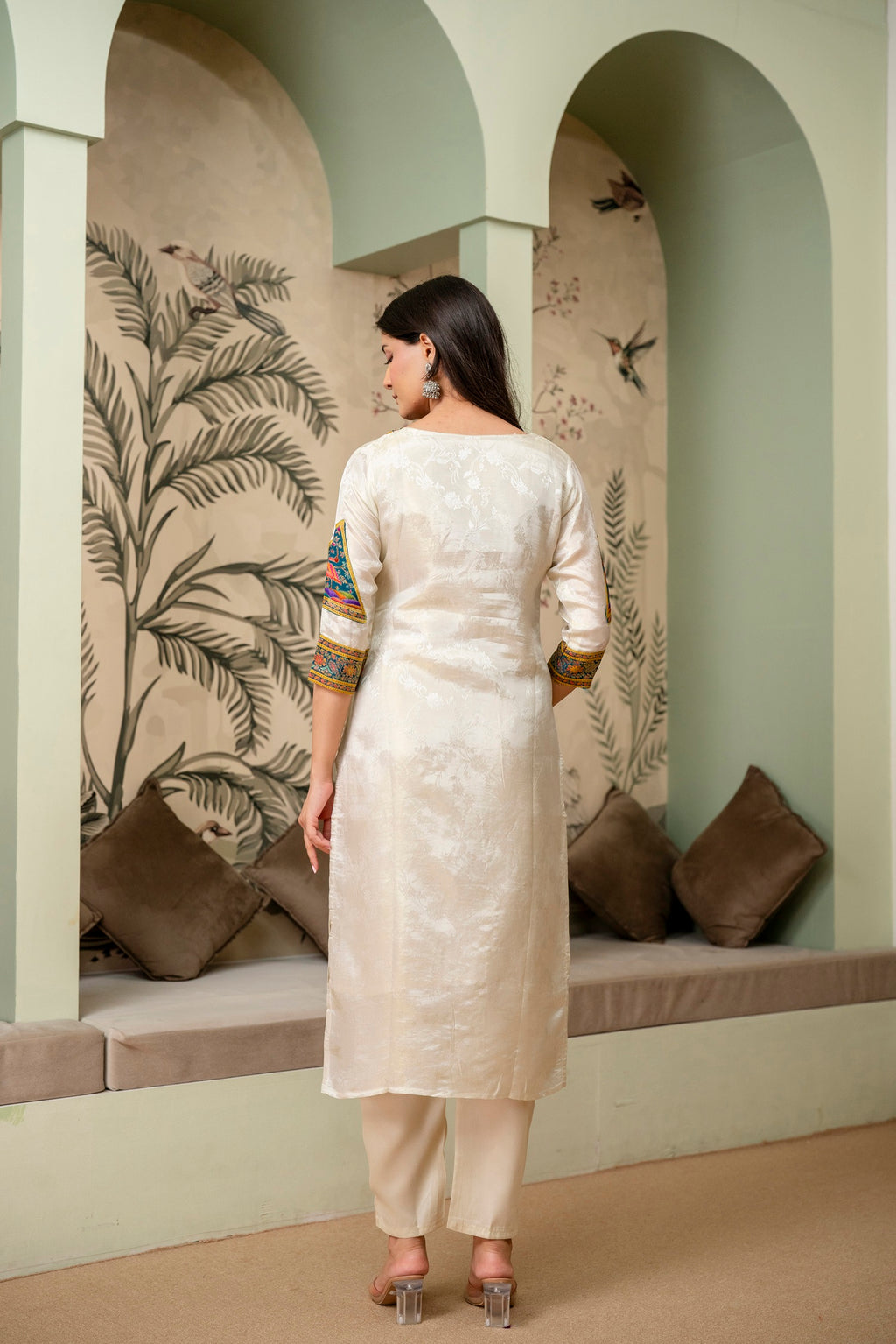 Light Cream Kurta Pant Set
