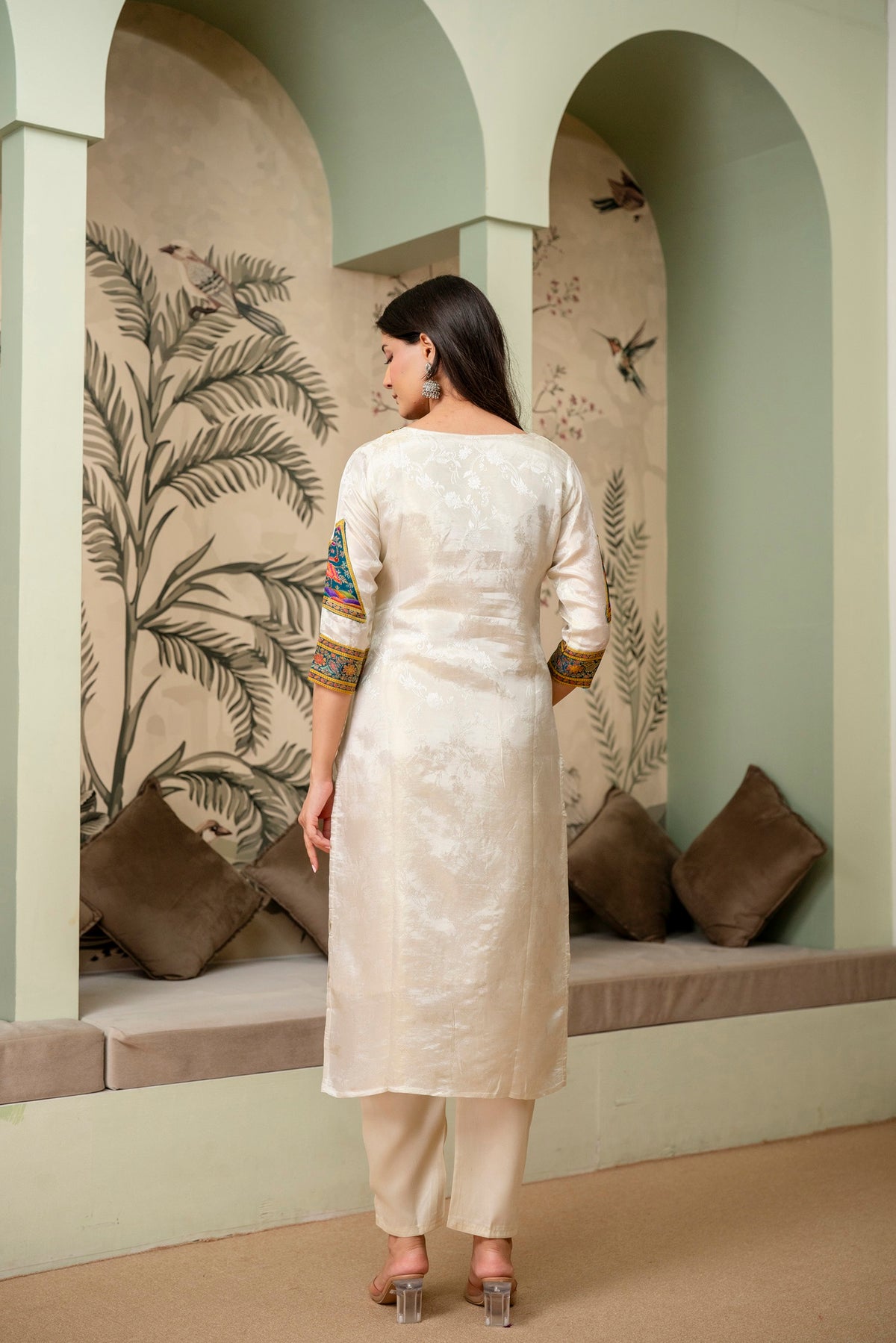 Light Cream Kurta Pant Set