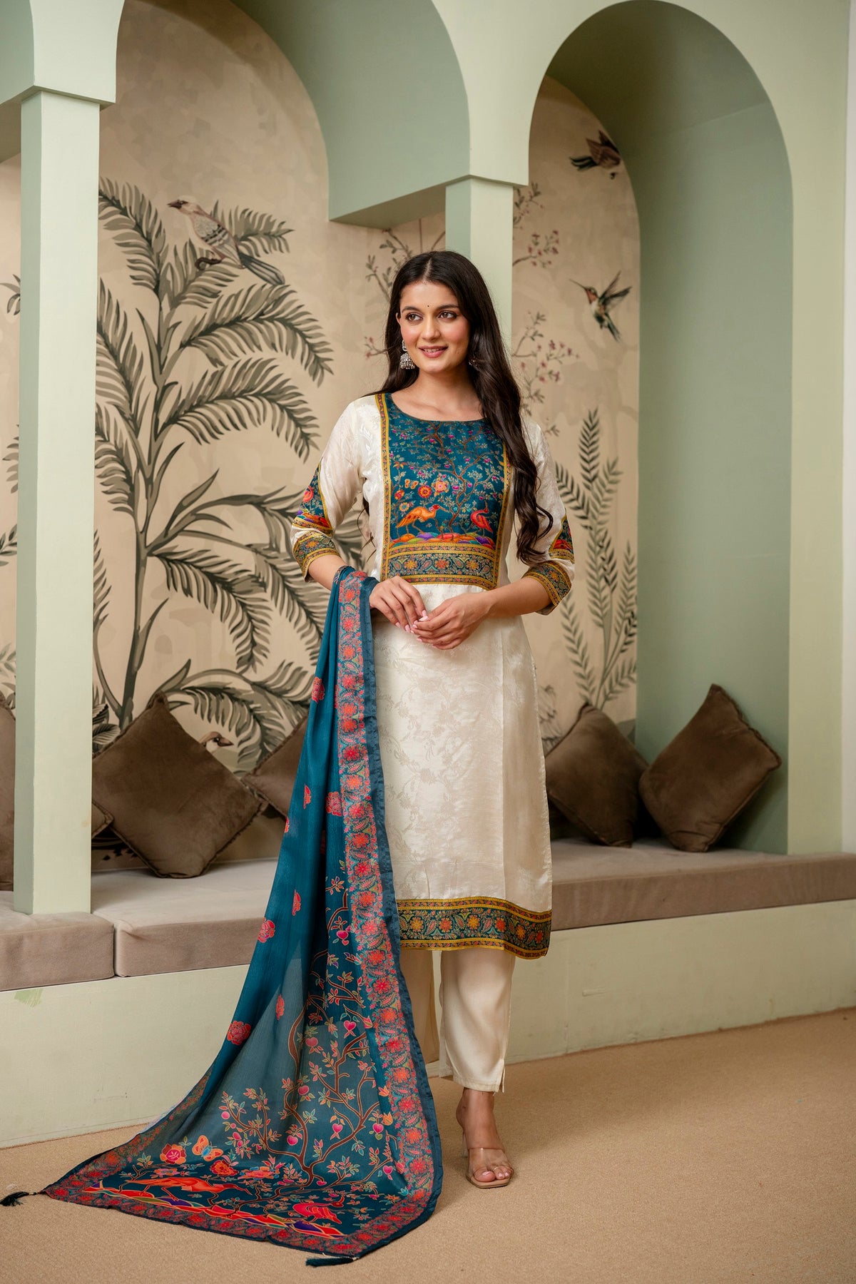 Light Cream Kurta Pant Set
