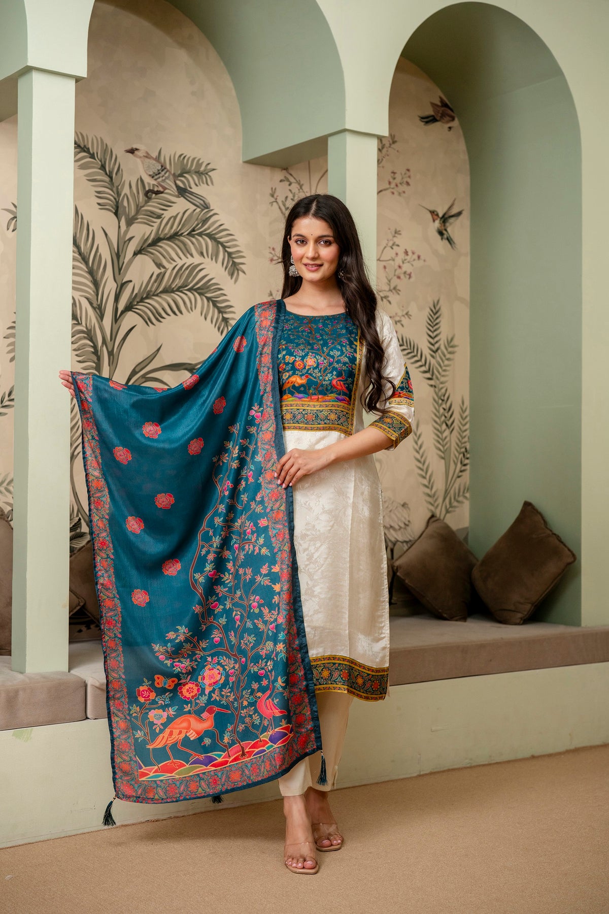 Light Cream Kurta Pant Set