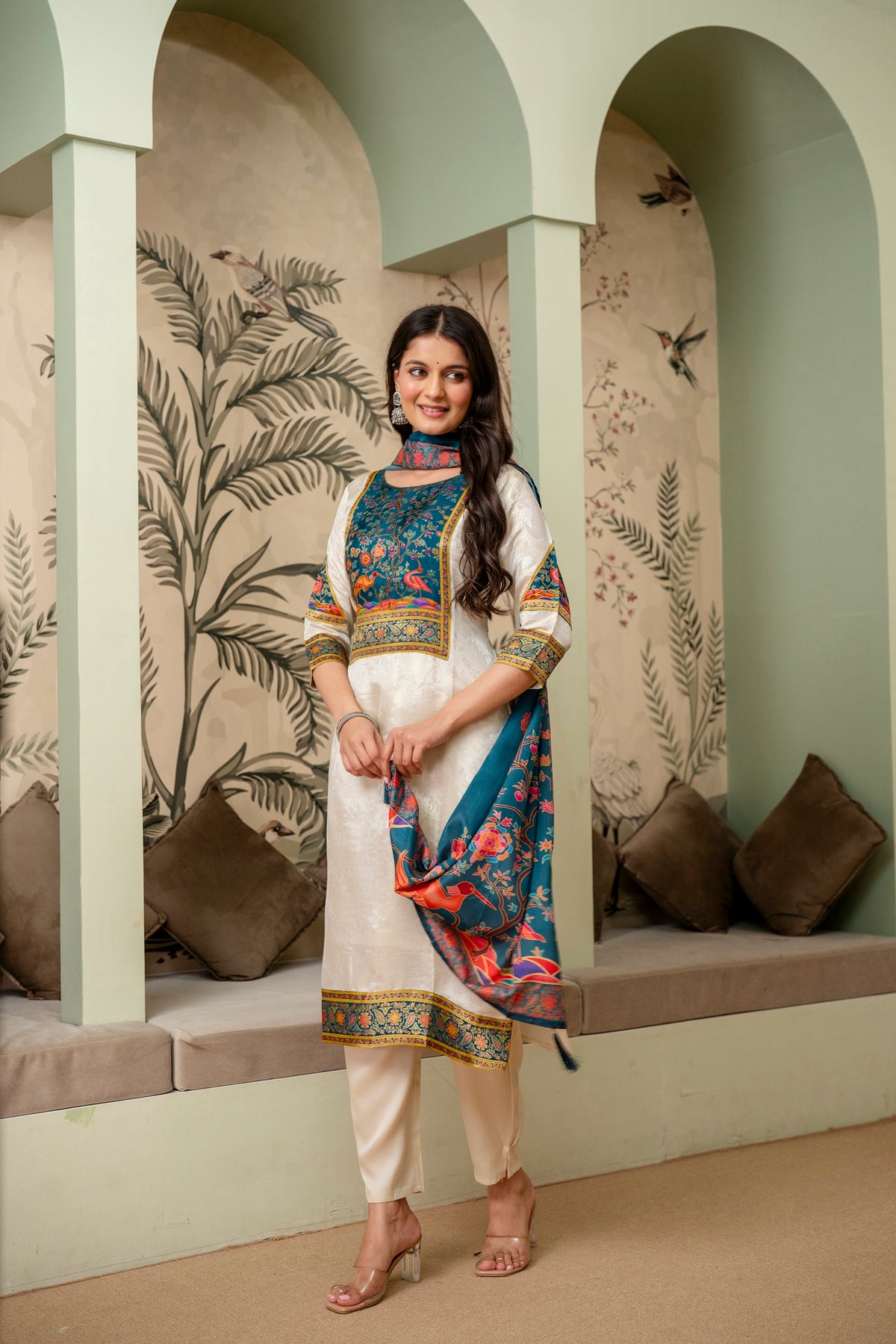 Light Cream Kurta Pant Set