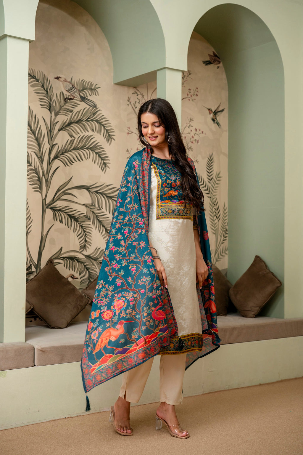 Light Cream Kurta Pant Set