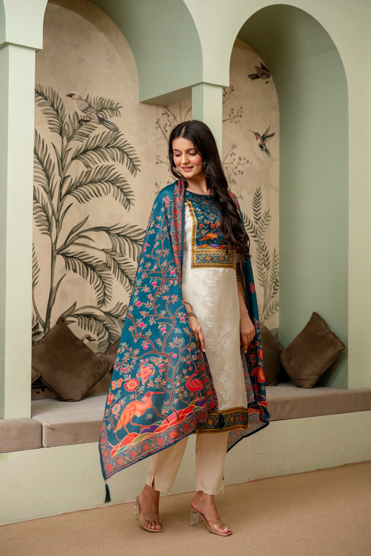 Light Cream Kurta Pant Set