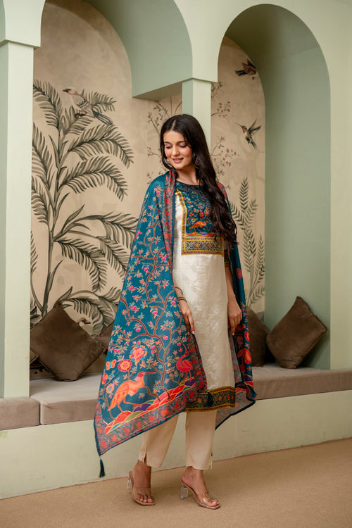 Light Cream Kurta Pant Set