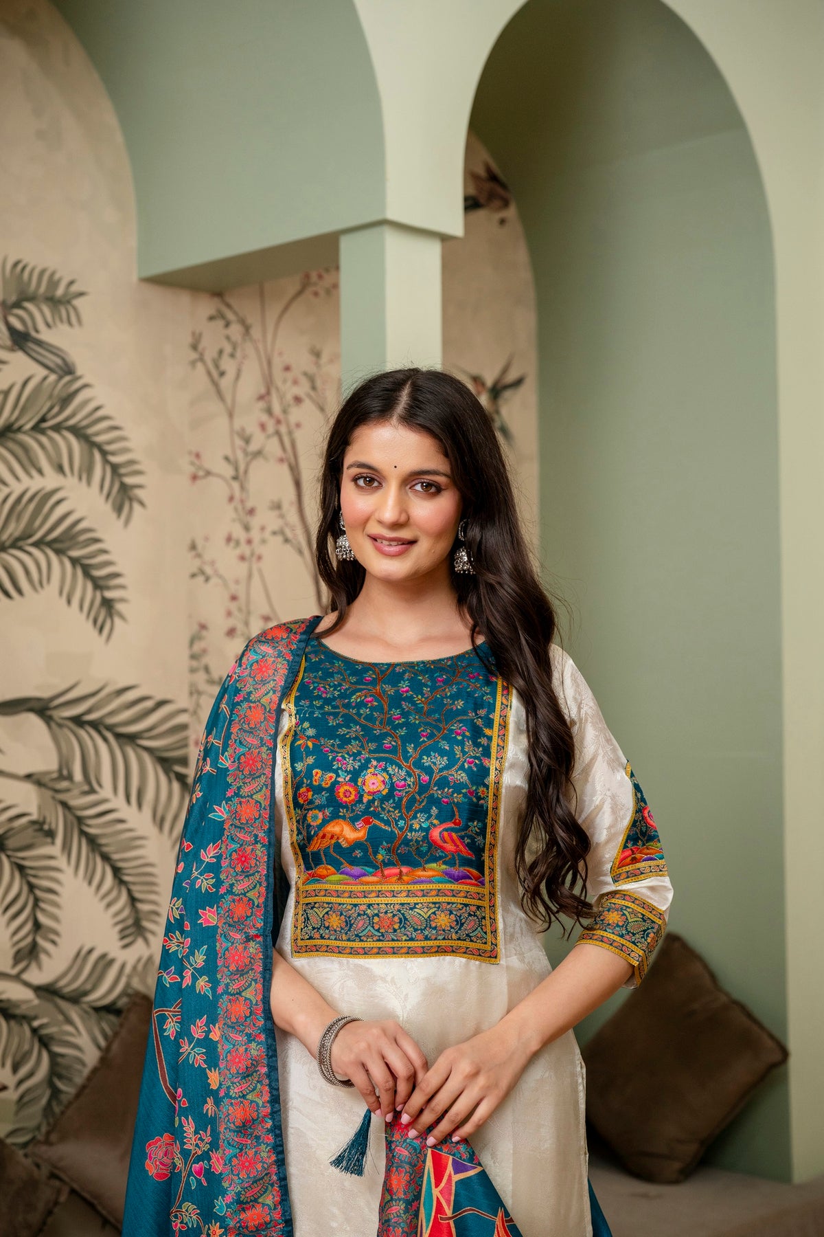 Light Cream Kurta Pant Set