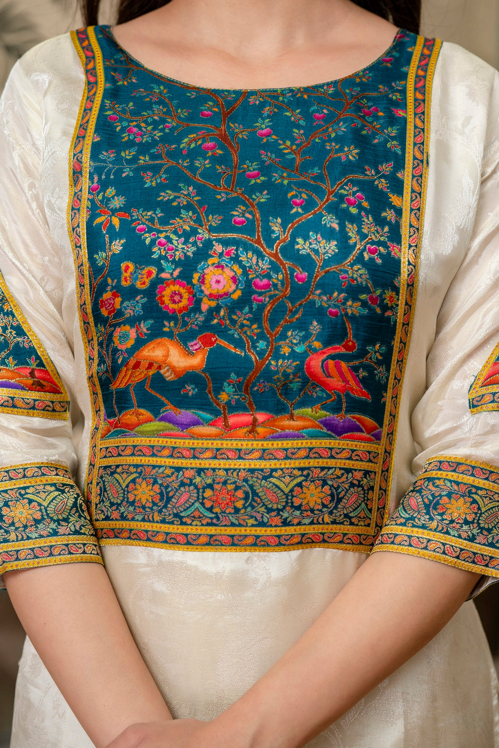 Light Cream Kurta Pant Set