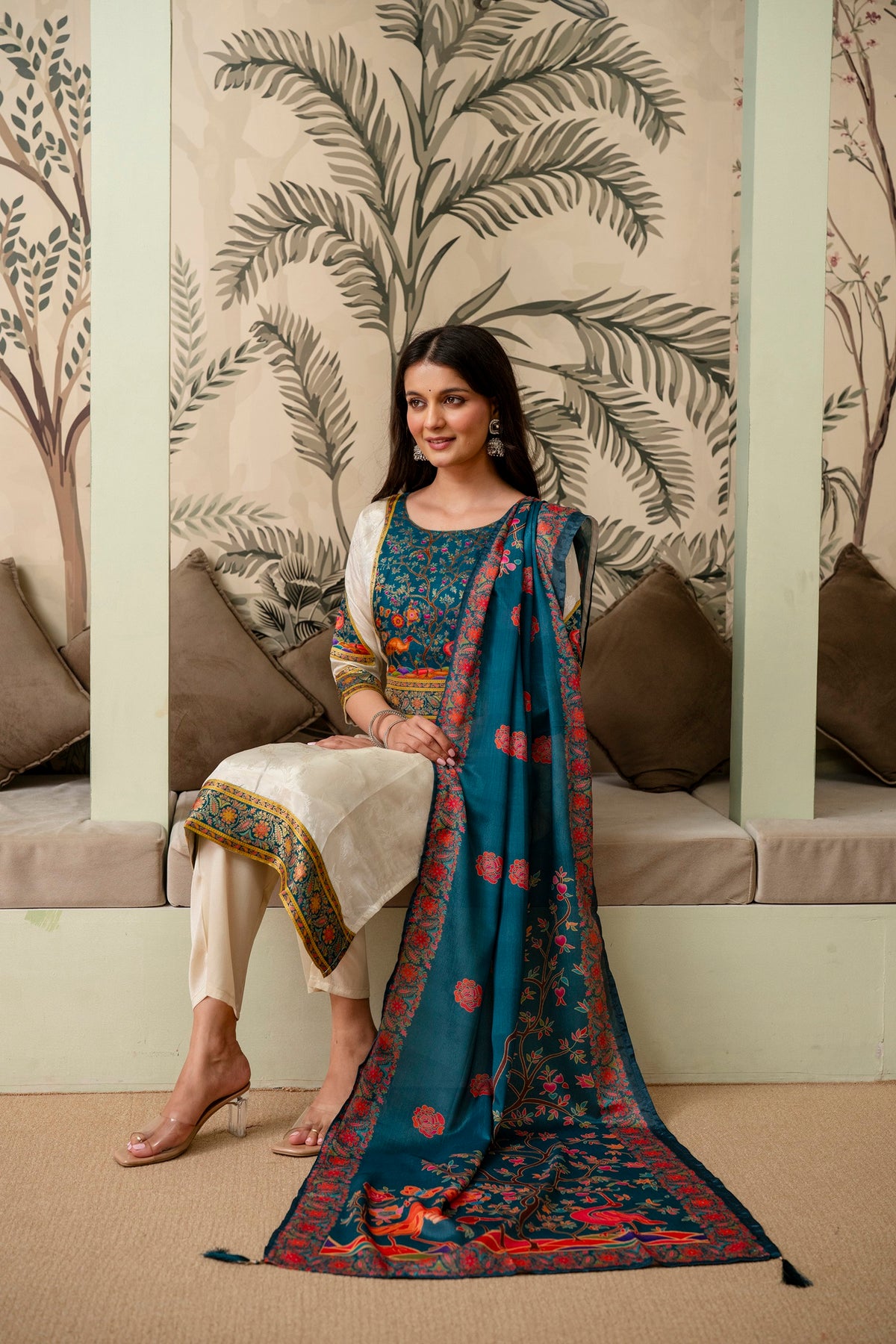 Light Cream Kurta Pant Set