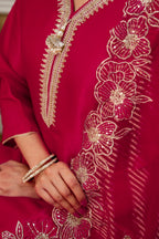 Rani Premium Tissue Simmar Kurta Pant Set