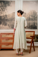 Soft Mint Premium Mul Chanderi Kurta Pant Set