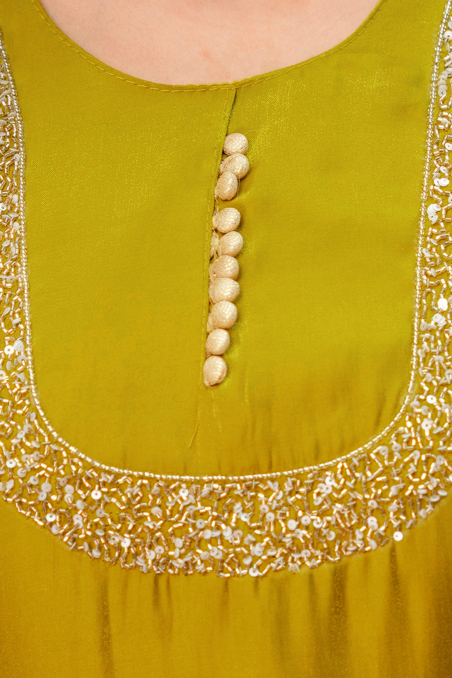 Goldenrod Premium Tissue Simar Kurta Pant Set